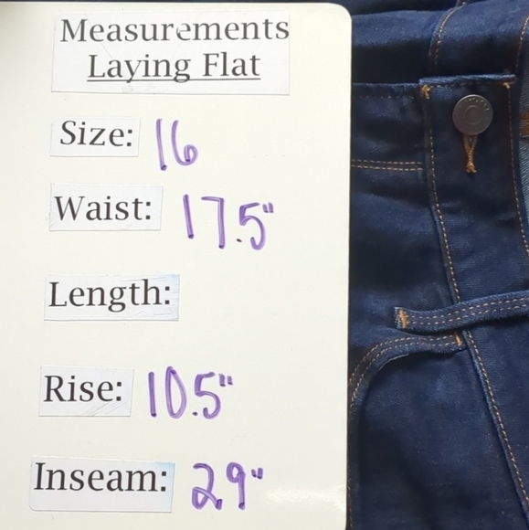 Old Navy Dark Wash Mid Rise Pop Icon Skinny Jeans size 16 - Picture 9 of 9